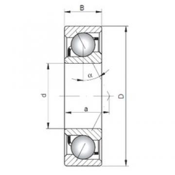 50 mm x 110 mm x 27 mm  ISO 7310 C angular contact ball bearings