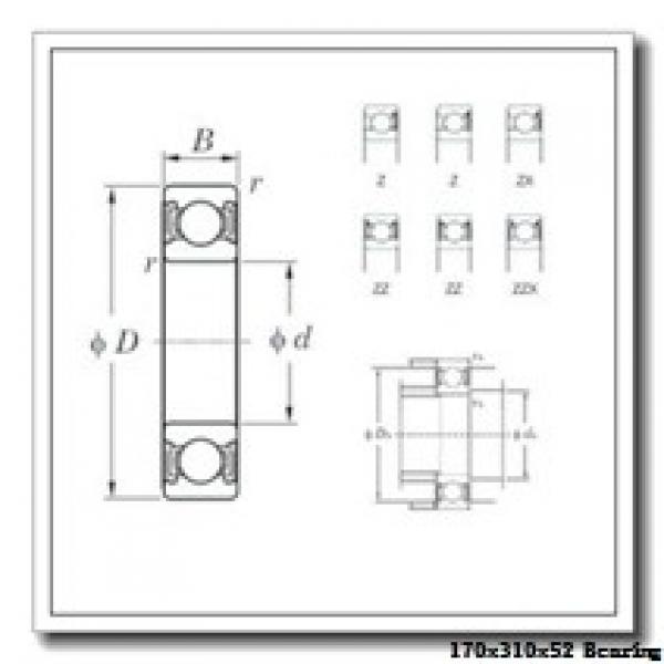 170 mm x 310 mm x 52 mm  NKE NJ234-E-M6 cylindrical roller bearings #1 image